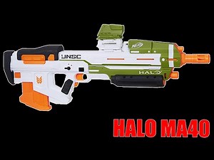 NERF HALO MA40 BLASTER [Vorstellung + Schusstest | dertestmichel]