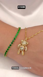 Lo mejor de lo mejor! Pulsera Circonias Verde Esmeralda 💎 Brillo que enamora. La Pulsera verde es para quienes quieren destacar con elegancia y glamour. ✨ Oro laminado 18K con circonias | 20 cm 🎩Toque de lujo en tu muñeca Cadena Singapur Oso Articulado 📩 ¡Haz tu pedido hoy! | Joyeria Plata 925 Garantizado & Oro Laminado 18k Garantizado