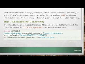 Handling No Internet Connection in Android: Refresh Button Implementation