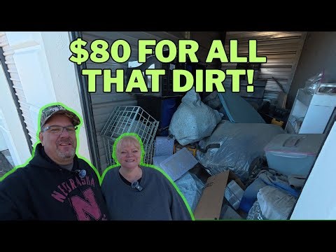 Dirt and dust hiding treasures in abandoned storage unit!