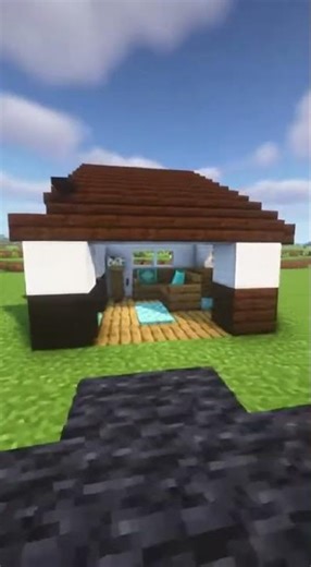 Minecraft Speed Build: Modern House in 15 Seconds! (Time-lapse) #minecraft