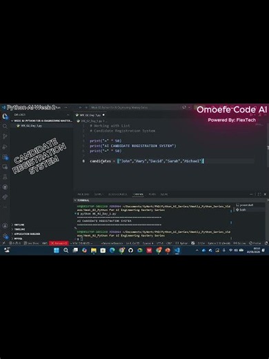 Build a Candidate Registration System in Python (60 Seconds) #programming #automobile #codingbat
