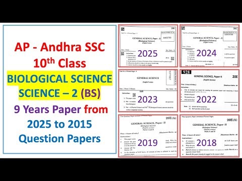 AP 10th class Biological Science BS 2025 - 2015 9 year question papers SSC Final Exam Andhra Pradesh
