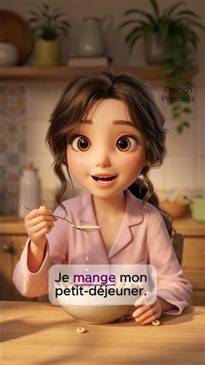 My morning routine ☀️ #Shorts #MorningRoutine #PixarStyle #Animation #France #LearnFrench #Cute