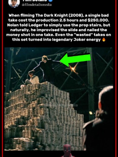 Heath Ledger bad take cost $250,000 on The Dark Knight