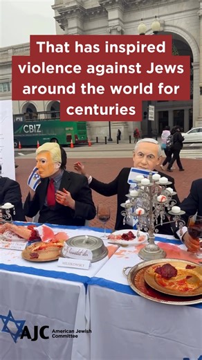 Blood libel was on full display today at Union Station in Washington, D.C. Dressed up as “activism” and “performance art,” this was nothing less than the revival of one of the oldest and most dangerous antisemitic tropes in history. Blood libel has fueled violence, persecution, and massacres of Jews for centuries. Seeing it resurface in our nation’s capital is both horrifying and unacceptable. At a time of rising antisemitism, leaders and authorities must condemn this display and ensure that pub