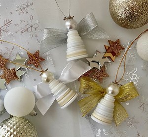 3 X ANGEL Button Tree Decoration Craft Kits, Mess Free Fun for All Ages, Christmas Eve Boxes, Gifts, Crafts, Crackers and Advent Calendars - Etsy