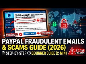 PayPal Fraudulent Emails & Scams Guide 2026 Step by Step Beginner Guide 2 Min