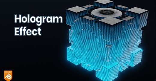 How to make a hologram effect in Blender 4.2 | Tutorial