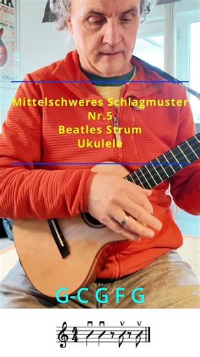 Mittelschweres Schlagmuster Nr.5 Ukulele Beatles Strum #ukulele #ukuleletutorial