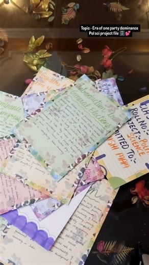 artful_adventures_007 on Instagram: "Era of one party dominance pol sci project file ❤️😻 #viral #explorepage #instagood"
