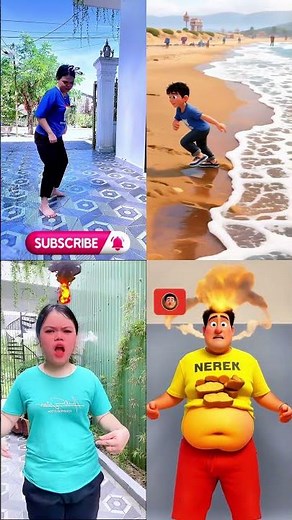 Funny Beach Run Mimic & Exploding Head Reaction 🏃🌊🤯