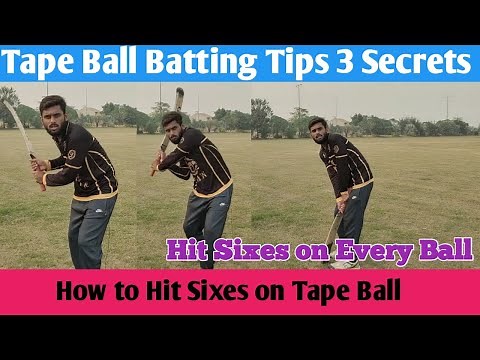 How To Hit Sixes In Tape Ball Cricket Tape Ball Batting Tips Hit Sixes