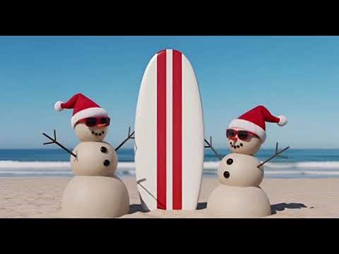 SANTA SURFING DOWN THE ALOHA SKY