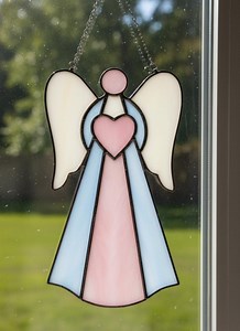 Geometric Angel Suncatcher Stained Glass Pattern (digital Download) - Etsy Canada