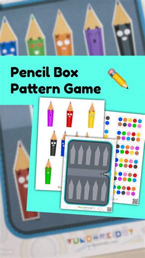 Wunderkiddy on Instagram: "✏️ PENCIL BOX PATTERN GAME – MATCH, SORT & LEARN COLORS! 🎨🧩 How to get your FREE printable? 1️⃣ Visit WUNDERKIDDY → search “Pencil Box Pattern Game” 2️⃣ Comment “BOX” below to get the link in your DMs! 💌 📦 What’s included? - Adorable pencil box template with slots for pencils 📦✏️ - 12 colorful pencil cut-outs in bright shades 🎨 - Pattern cards with various color sequences to follow 🔤 - Reusable design – laminate for endless pattern play! 🔄 🎯 How to play: 1️⃣ P
