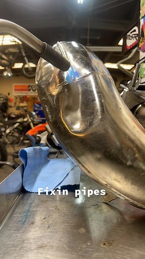 Fixin pipes!!! #gospeloftwowheels #dirtbikes #dirtbikesoftiktok #highlandcycles #twostrokes #twostrokesmatter