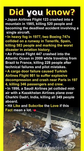 The Deadliest Air Disasters in Aviation History