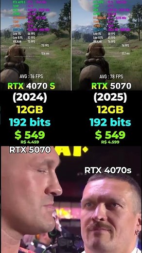 RTX 5070 vs RTX 4070 SUPER - Gaming & Performance 🎮 #pcgaming #benchmark #rtx5070 #rtx4070