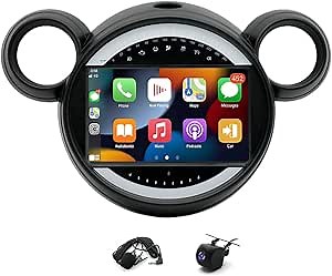Android 13 Car Radio Stereo for Mini Cooper Countryman R61 R62 Paceman 2010-2016, 9 inch Touch Screen Radio with Wireless Carplay Android Auto GPS Navigation with Backup Camera, 2+32GB