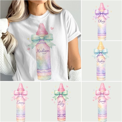 Custom Name Crayon PNG, School Design Digital File, Personalized Crayon Art, Teacher Gift, Cricut Silhouette, Back to School, Kid's Art - Etsy Canada