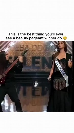 Follow (me) @epicliveperformances to tune into the most iconic moments in live music history …. María Ignacia’s voice is pure fire — powerful, gritty, and completely unexpected in a setting like Miss World Chile. She channels that classic heavy metal energy with precision, hitting every scream and growl with confidence and control. There’s a raw edge in her tone that feels authentic, like she’s been living and breathing the music her whole life. Her voice cuts through everything — the lights, th