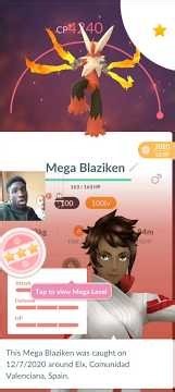 Max mega Blaziken evolution. with 2 attack. & powerup #pokemongo #megapokemon #megablaziken
