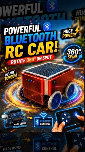 🚗 Powerful Bluetooth RC Car With 360° Spin! | Arduino Bluetooth Controll Car #shorts