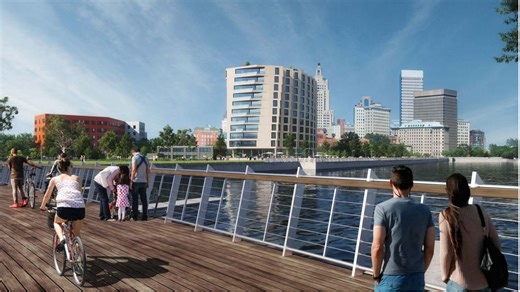 New 11-story apartment building proposed for Prov. riverfront on former 195 land