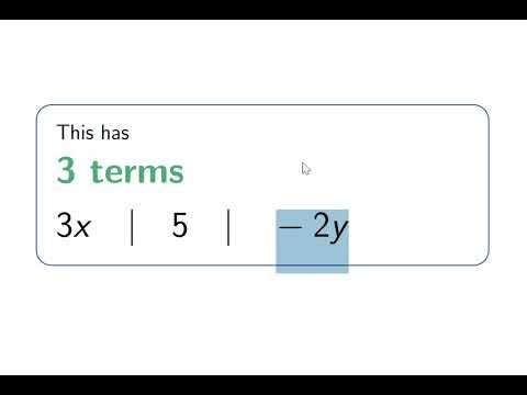 Algebra Basics: Terms
