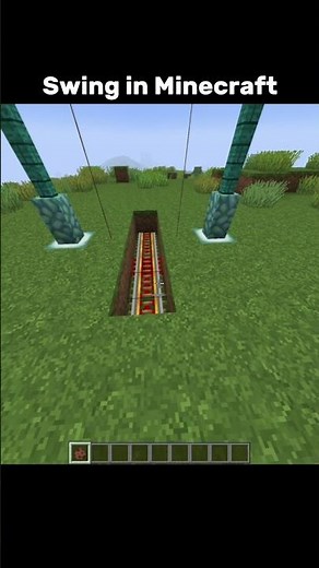🎢 MINECRAFT NO-MOD SWING SET TUTORIAL! 🎢 #gameshorts #minecraft #minecraftbeauty #minecraftmountain