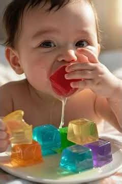 Baby’s First Rainbow Jelly Cube Adventure 🍭✨ | Super Soft Squishy Sounds & Pure Baby Joy! #kids