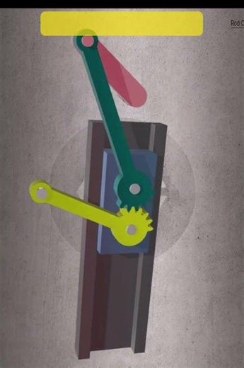 Rod Crank Gear Mechanism | 3D Mechanical Animation #shorts