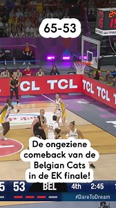 1M views · 22K reactions | ON-GE-ZIEN! Belgian Cats verlengen Europese titel na waanzinnige comeback tegen Spanje!! #BelgianCats #Basketbal #EuroBasketWomen | Sporza | Facebook