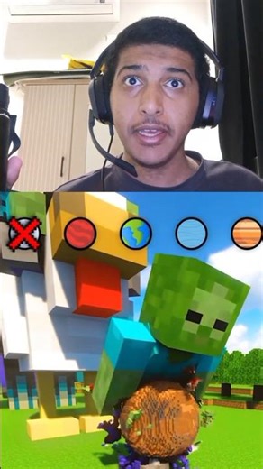 قمر VS زحل 🤔 #ماين_كرافت #minecraft #shorts