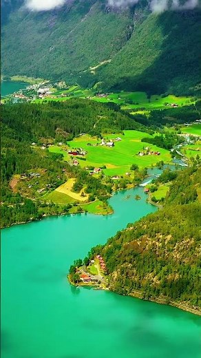 Norway 🇳🇴 – Lake Lovatn, Loen: This place looks like a dream #shorts