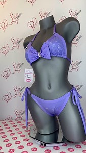 Serving high shine and major sass ✨ This purple vinyl bikini brings the wet look vibes with bold, glossy glam and oversized bows that steal the show. Perfect for turning heads and owning every moment.  Shop now ️ #PinkLipsBikini #PurplePower #VinylVixen #WetLookWow #BigBowEnergy #GlossyAndGorgeous #FlirtyAndFierce | Pink Lips Bikini | Facebook