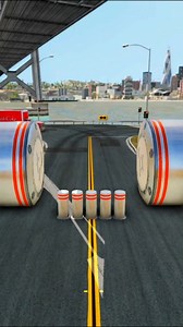 7.6K views · 20 reactions | Mixed Colour School Bus & Logging Truck vs Bollards Crash #beamng #beamngdrive #crash #gamingclips | Saba Doll | Facebook