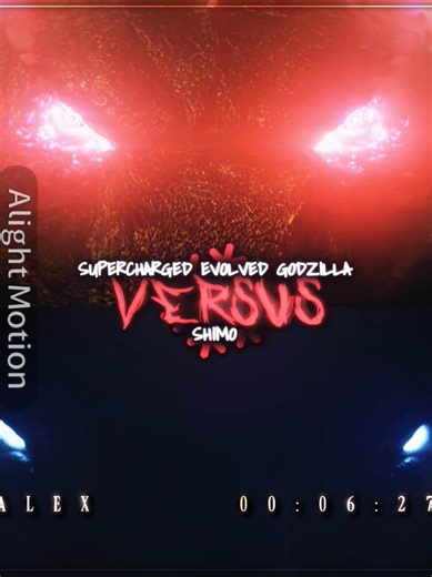 Supercharged Evolved Godzilla vs Shimo Showdown