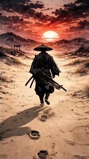 Last Samurai Walking Into the Blood Red Sunset 🌅⚔️
