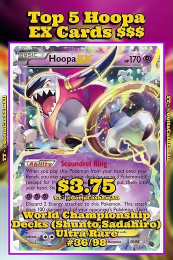 Top 5 MOST EXPENSIVE Hoopa EX Pokémon Cards 💰 #pokemon #pokemoncards #pokemontcg #pokémon #top5