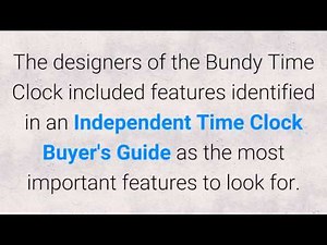 Bundy Time Clocks Introduction