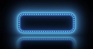 Marquee Light Board Retro Neon Sign Abstract Banner or Signboard Modern Frame Background Light Board