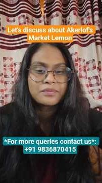 Akerlof’s Market for Lemons Explained | Key Economic Insight #Akerlof #LemonsModel #Economics #Short