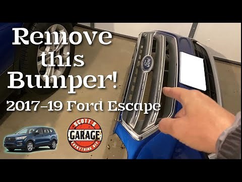 How to remove the front bumper in a 2017, 2018, and 2019 Ford Escape. Easy DIY