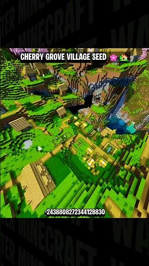 🌸🏡 Best Cherry Grove Village Seed | Bedrock 26 #minecraft
