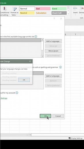 Excel Tip: How to change the display language in Excel #Excel - #shorts #exceltricks #exceltips