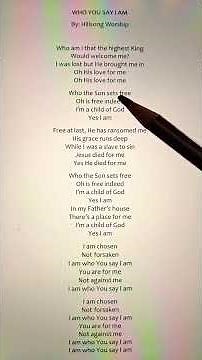 who you say I Am _ Hillsong worship #lyrics #englishlyrics #englishsonglyrics