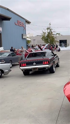 1967 Shelby GT500 ￼Mustang doing a burnout ￼