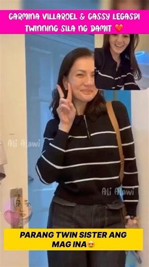 CARMINA VILLAROEL & CASSY LEGASPI TWINNING SILA NG DAMIT ❤️ #ytshorts #family #familyvlog #daughter